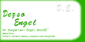 dezso engel business card